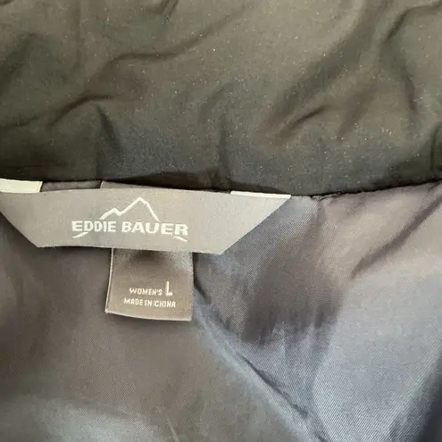 Eddie Bauer  Quilted Jacket Snap Pockets Lightweight Coat Black Size M