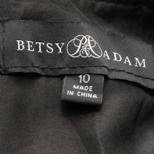 Betsy and Adam Gigi Long Ruffle Mesh Dress