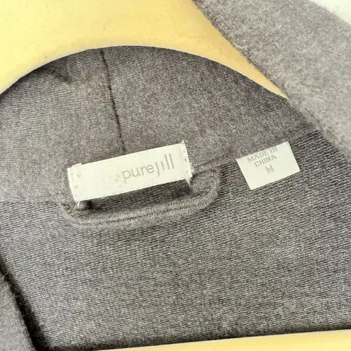 Pure Jill Women’s Medium Pima Cotton Grey Open Cardigan Gray