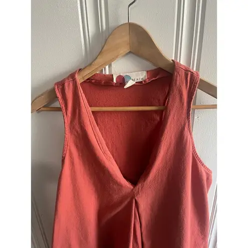FP Beach sleeveless dress size coral, red med