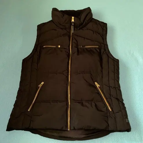 CALVIN KLEIN PERFORMANCE Puffer Vest wind resistant gold zipper closure size L Black Size L