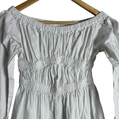 House of Sunny White Off Shoulder Long Sleeve A