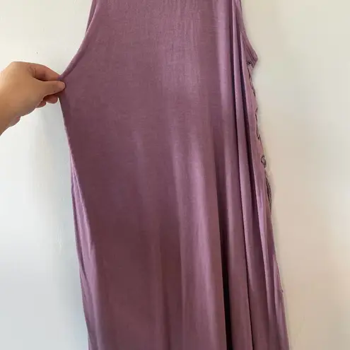 American Eagle Women’s  Soft & Sexy Tank Dress W/ Side Tie Detail Size XS Purple