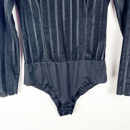 HOUSE OF HARLOW 1960 x REVOLVE Black Long Sleeves Hidden Back Zipper Bodysuit