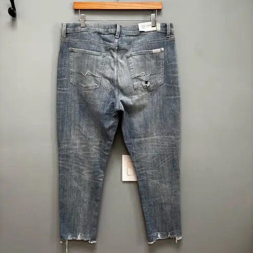 7 For All Mankind  Josefina Feminine Boyfriend Jeans Distressed 32