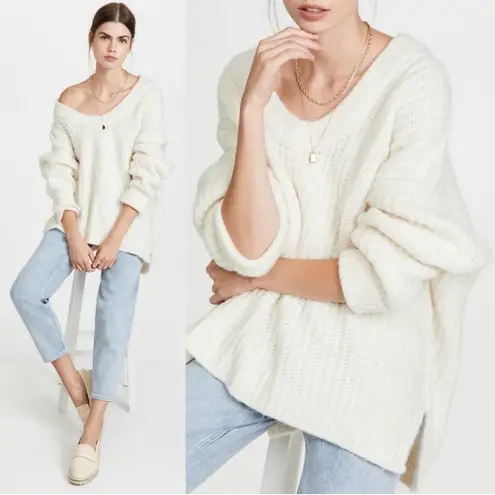 Free People NEW  Blue Bell Slouchy Tunic Sweater