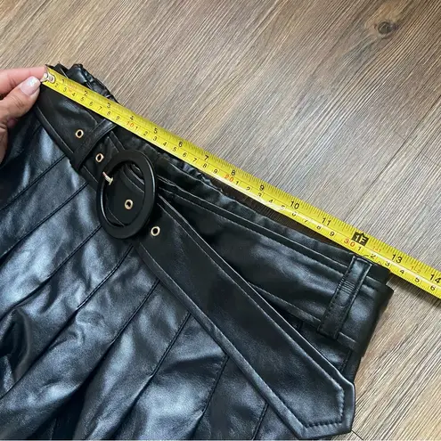 Lost + Wander Black Faux Leather Mini Skirt