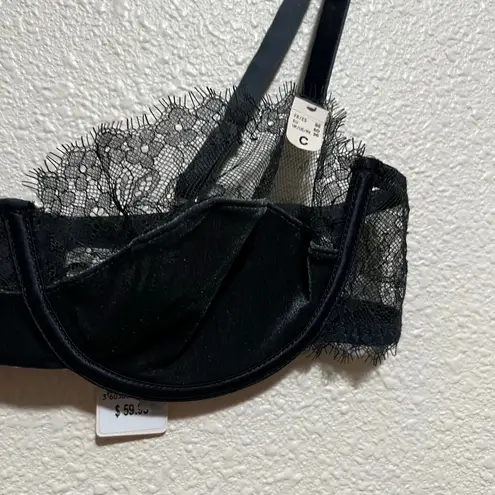 Etam Twist No9 Balconette Bra in anthracite gray black NEW 36C velvet lace Size undefined