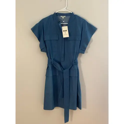 TYLER BOE WENDY SHIRT DRESS DARK DENIM NWT SIZE 10 Blue