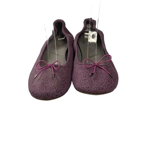 Sanuk  Prima Yoga, purple Animal Print,scrunched,Traction Ballerina Flats Size 8