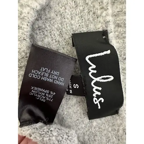 Lulus Oversized Chunky Knit Crewneck Bown Tan Striped Sweater Small Pink