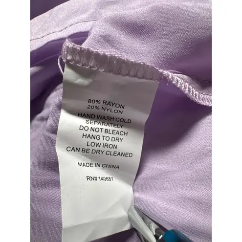 Unique Vintage Purple Floral Prairie Dress Sleeveless Ruffle XL/14