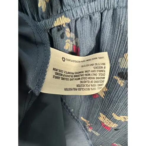 The Nines by Hatch Blue Floral Flutter Sleeve Boho Bohemian Maxi Dress Large Size undefined