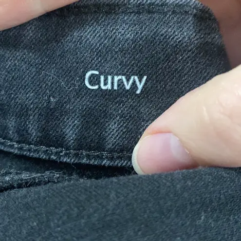 Gloria Vanderbilt comfort Curvy slimming effect washed black skinny jeans sz 6