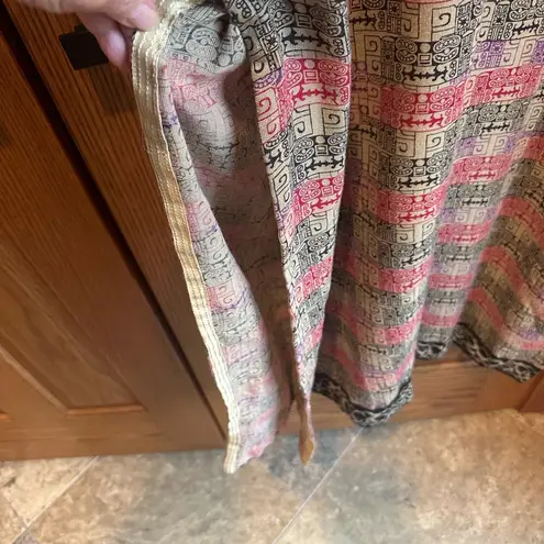 Zoie Kurti Tunic Top Dress Size Medium Large Women’s Long India Jeweled Shirt Black