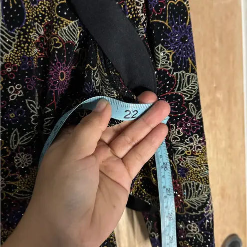 Alex Evenings Sparkling Floral Jacket and Tank Top Set