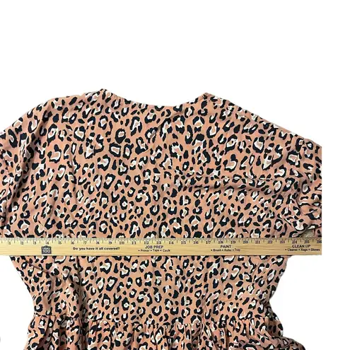 NWT Maverick Oversized Pink Leopard Print Babydoll Dress Size Medium