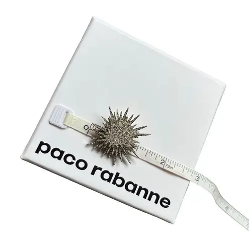 PACO RABANNE Crystal Sun Earring in Silver & Crystal Silver