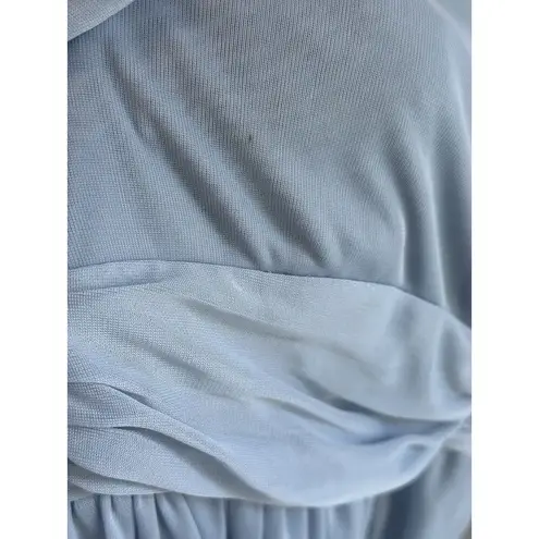 Birdy Grey Kiko halter Formal fairy bridesmaid dress Mesh dusty blue size medium