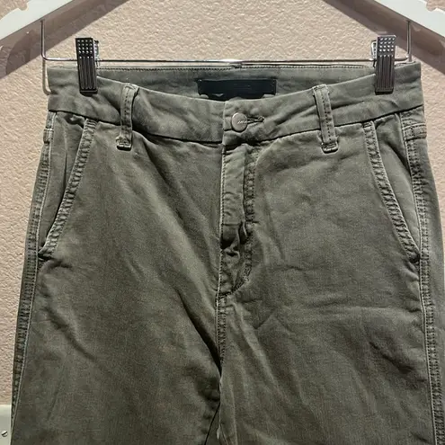 joe's jeans Joe’s Jeans Women’s Khaki Green Raw Hem Jeans Size 27