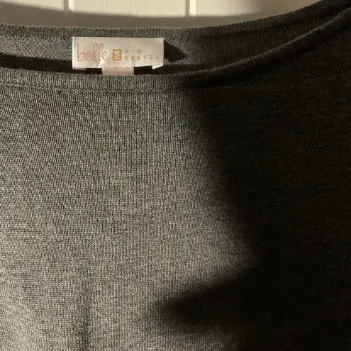 Belle By Kim Gravel 3/4-Sleeve Sweater with Faux Fur Cuffs Sz S