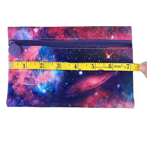 Ipsy Pink and Blue Galaxy Print Zippered Makeup Pouch