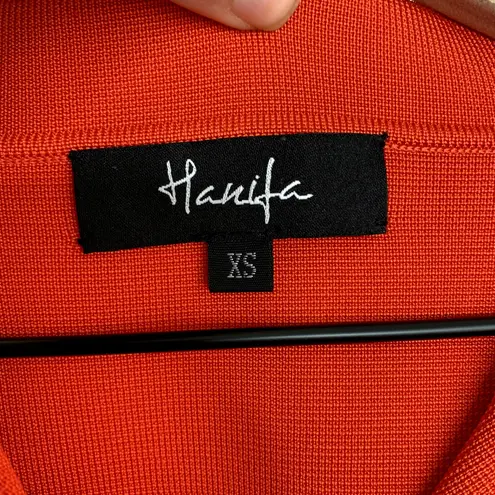 Hanifa Robyn Dress in Flame Red Two Piece Skirt Set Womens XS Orange