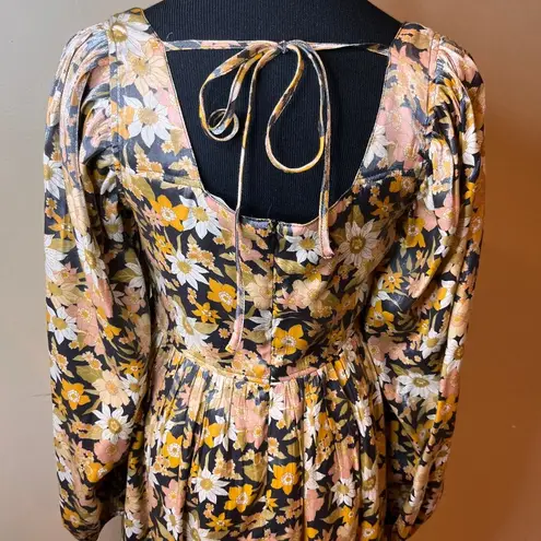 TALULAH Floral S Babydoll Dress Silky Boho Style Fairy Core y2k 90’s feminine