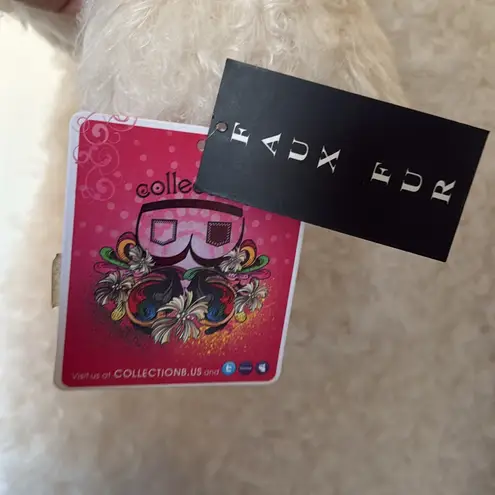 Collection NB by Bernardo Ivory Faux Fur Coat Jacket Womens NWT Sz Medium White