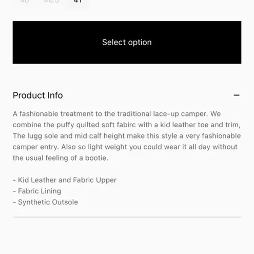 Puffy combat boot Black Size 8.5