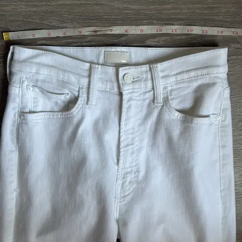 MOTHER HIGH WAISTED RIDER ANKLE Fairest Of Them All White Size 28