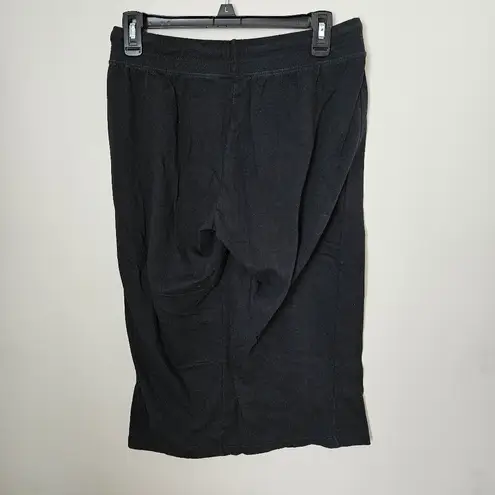 Russell Athletic Capri Pants Tie Waist Black Neutral Casual Workout Athleisure