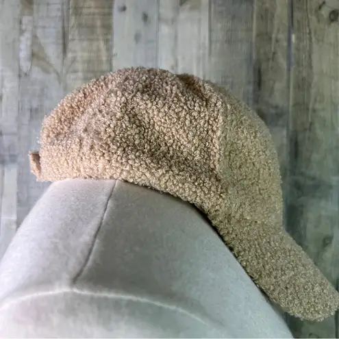 INC  Taupe Sherpa Baseball Cap/Hat w/Vel-Cro Closure