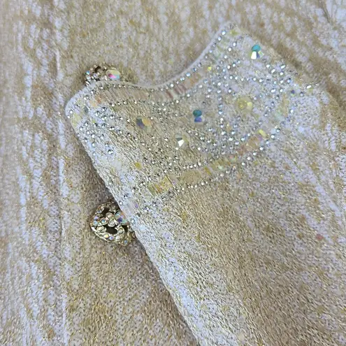 St. John Elegant Cream Blazer And Skirt Set