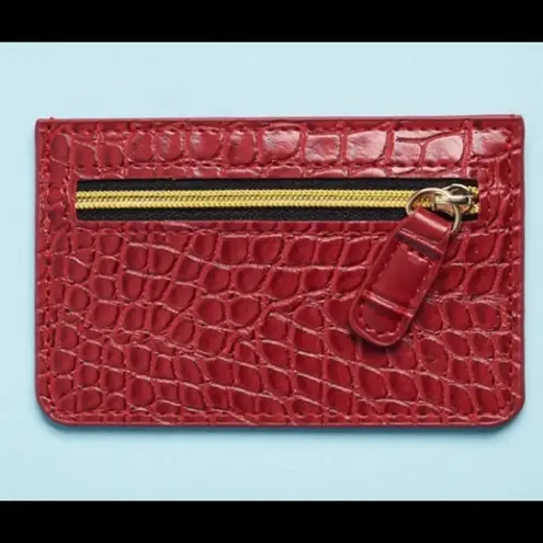 B-low the Belt NWT  Slim Red Vegan Leather IDs Credit Card Wallet Holder - Image 6