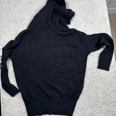 Poof New York Charcoal Grey Cowl Neck Sweater Size Large 2 Way Wear - Image 8