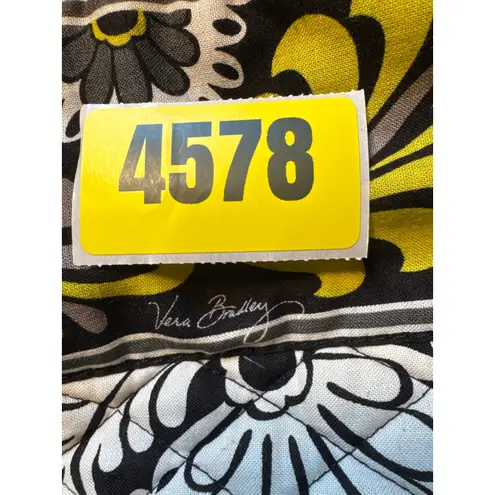 Vera Bradley Floral Grand Traveler Bag Yellow Gray Black Quilted Duffle