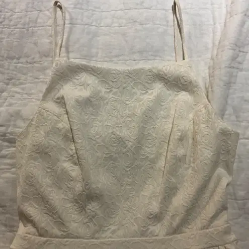 Hailey Logan by Adrianna Papell White Ivory mini dress Size Medium Back Cut Out - Image 2