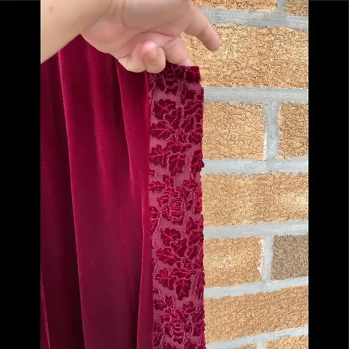 Galvan London Rosa Velvet Midi Dress size 6 Red