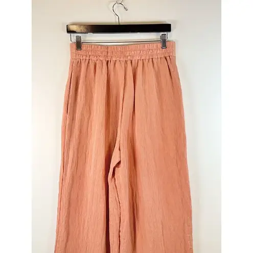 House of Harlow Pants Peach High Waisted Wide Leg Baggy Pull On Trouser Medium