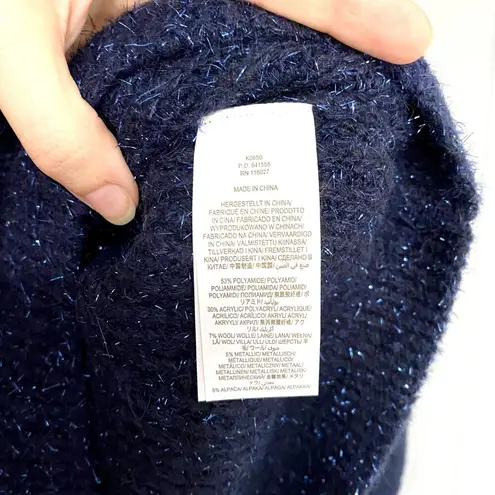 NEW Boden Navy Sparkle Ribbed V