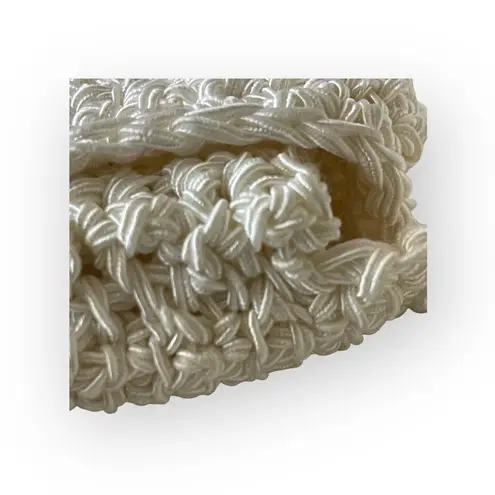 Handmade new Suzanne Original ✽ Hand Crochet Crossbody Messenger Mini Bag ✽ Pearl White ✽