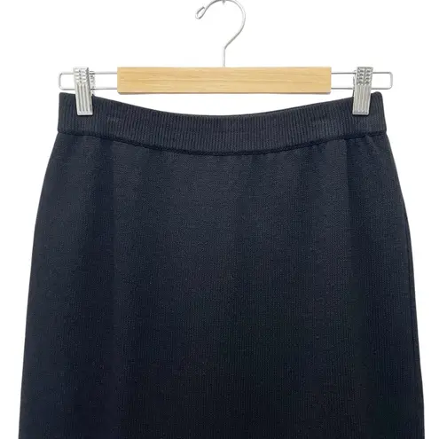 St. John Basics Santana Knit 2 Pc Set Black Top Sz S & Skirt Sz 6 Classic USA