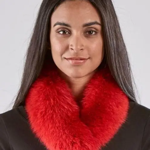 🔥Red Fox Fur Headband Red