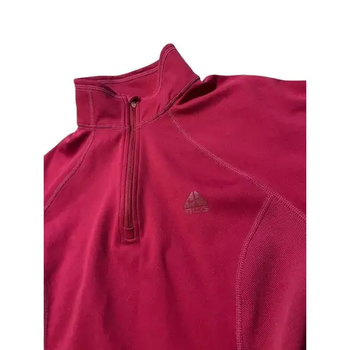 Nike  ACG Quarter Zip Pullover Womens Size Medium Pink Fit Dry Long Sleeve Hiking