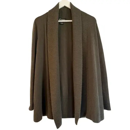 C by Bloomingdale’s 100% cashmere shawl cardigan sweater S grey Gray