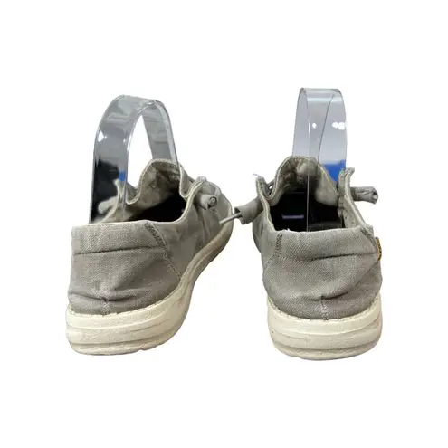 Hey Dude Wendy Chambray Light Grey Slip On Shoe Women's Size 6