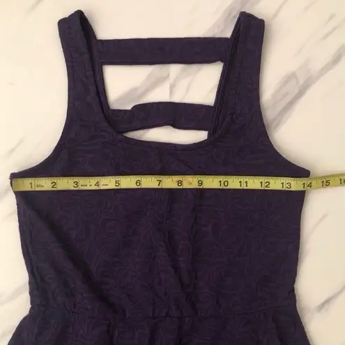 Bobeau Purple Lace Fit & Flare Mini Dress Small