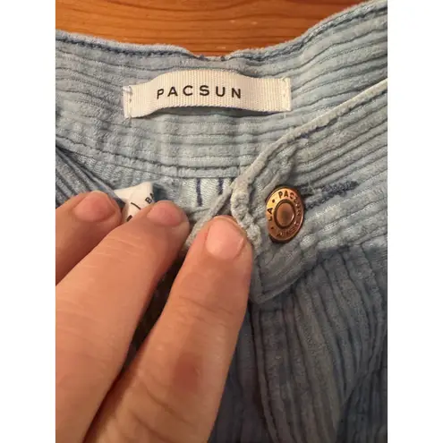 PacSun Baggy Carpenter Corduroy Pants Light Blue Size 26 Daisy Patch