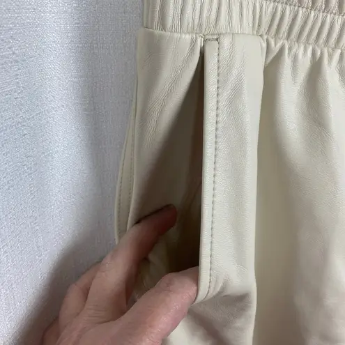 Calia Cream Faux Leather Jogger Pants Sz.XL